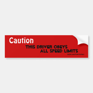 Caution accident bumper stickers