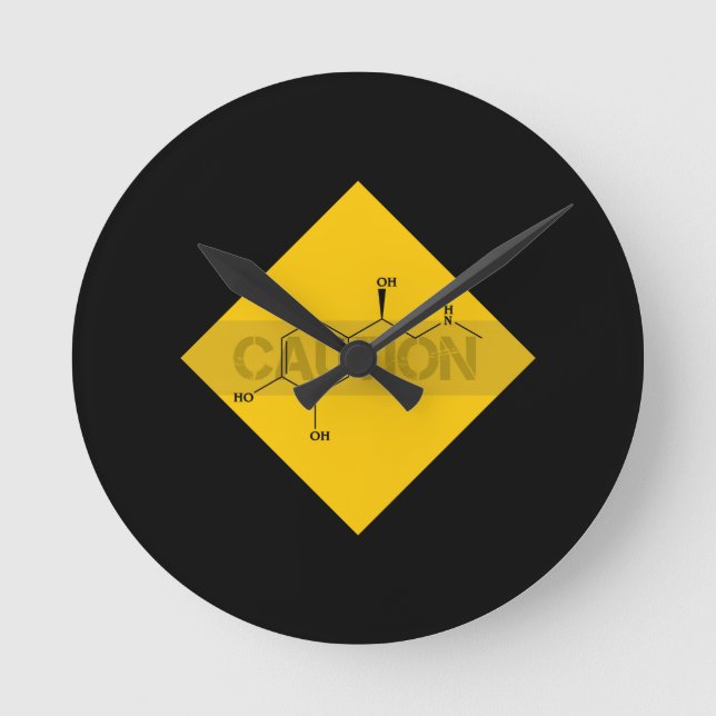 Caution: Adrenaline. Round Clock (Front)