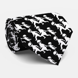 Caution Alien Immigration Funny Border Sign Parody Tie