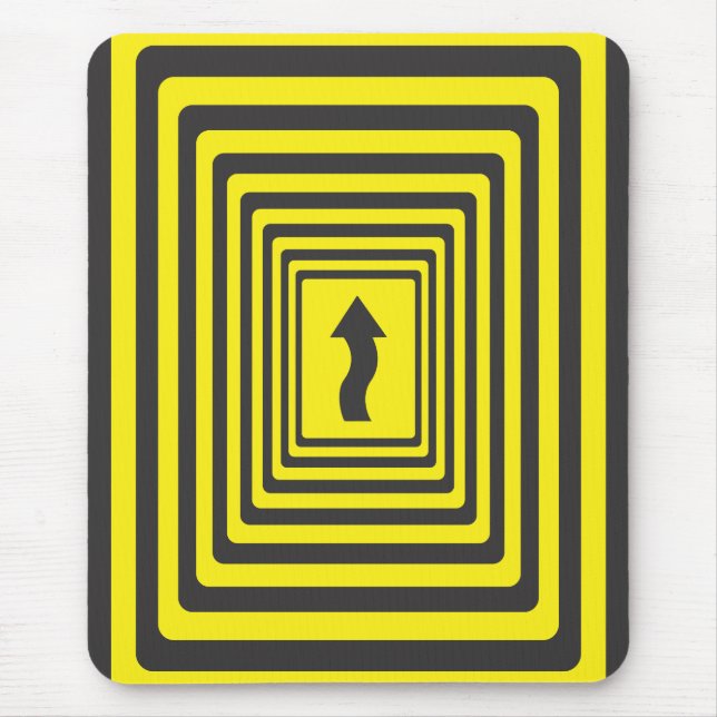 Caution Almost Forward Mouse Mat (Front)