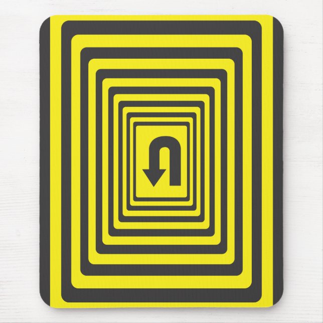 Caution, Almost The Right Way Mouse Mat (Front)