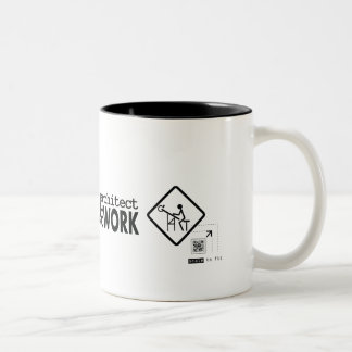 Caution Architect at Work Two-Tone Coffee Mug