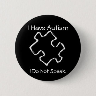 Caution Autism 6 Cm Round Badge