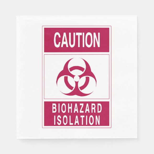 Caution Biohazard Napkin (Front)