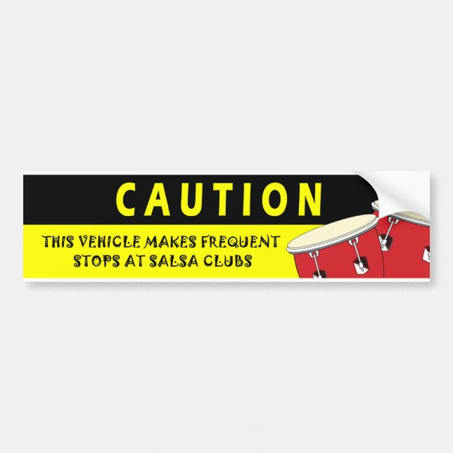 Caution Bumper Sticker (Front)