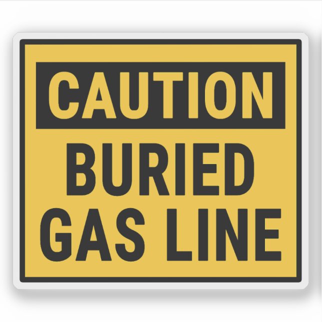 Caution Buried Gas Line (Front)