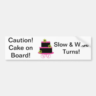 Caution! Cake on Board Bumper Sticker