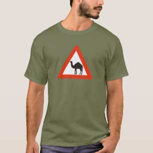 Caution Camels, Traffic Sign, United Arab Emirate T-Shirt