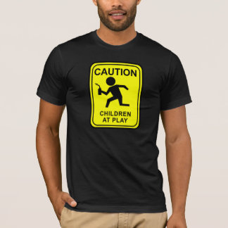 Caution Children at Play - torch runner T-Shirt