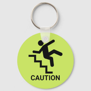 Caution Clumsy Key Ring