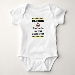 Caution Contents may be explosive! Baby Bodysuit
