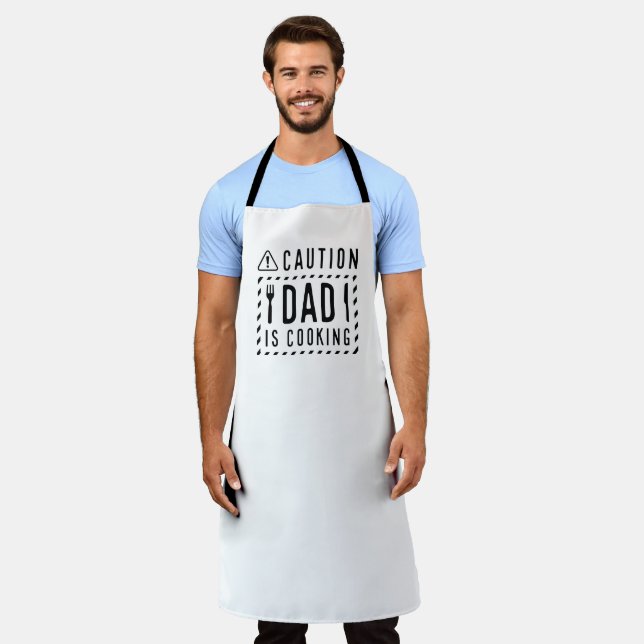 Caution Dad Is Cooking Apron (Worn)