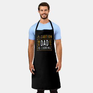 Caution Dad Is Cooking Apron