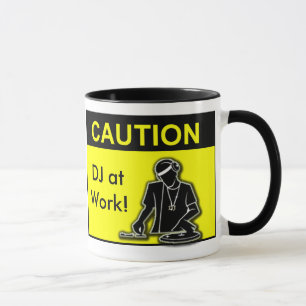 Caution DJ at Work! Mug