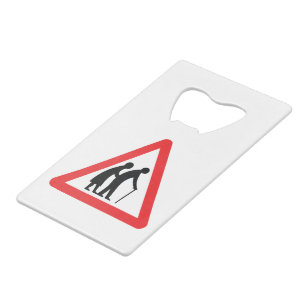 CAUTION Elderly People - UK Traffic Sign