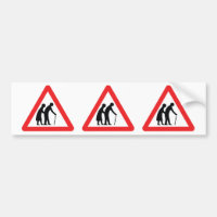CAUTION Elderly People - UK Traffic Sign