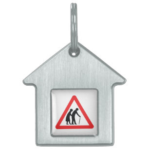 CAUTION Elderly People - UK Traffic Sign Pet Name Tag