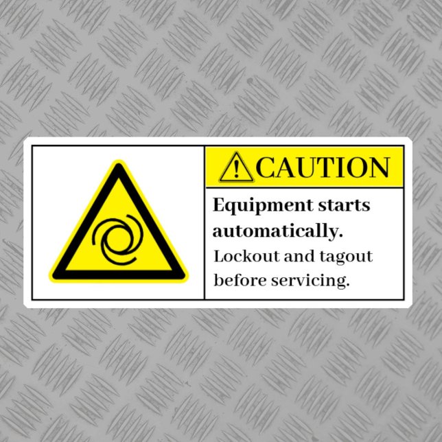Caution Equipment Starts Automatically Label (Creator Uploaded)