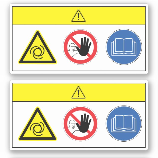 Caution/Equipment Starts Automatically Label (Front)