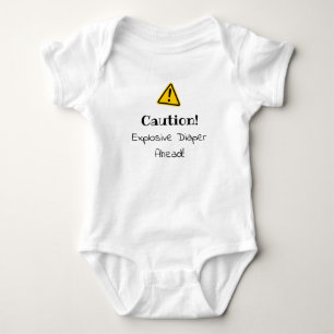 Caution: Explosive Diaper Ahead! Baby Bodysuit