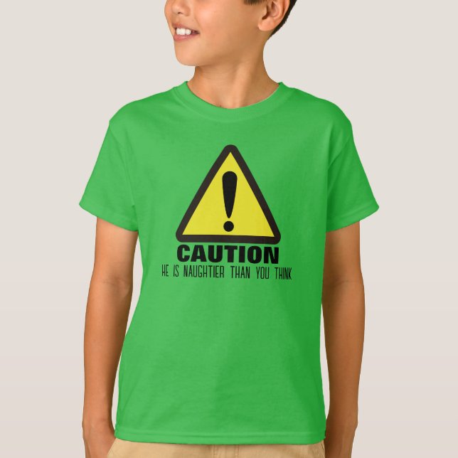 Caution! Funny Holiday Gift T-shirts  (Front)