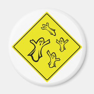 Caution Ghosts Magnet