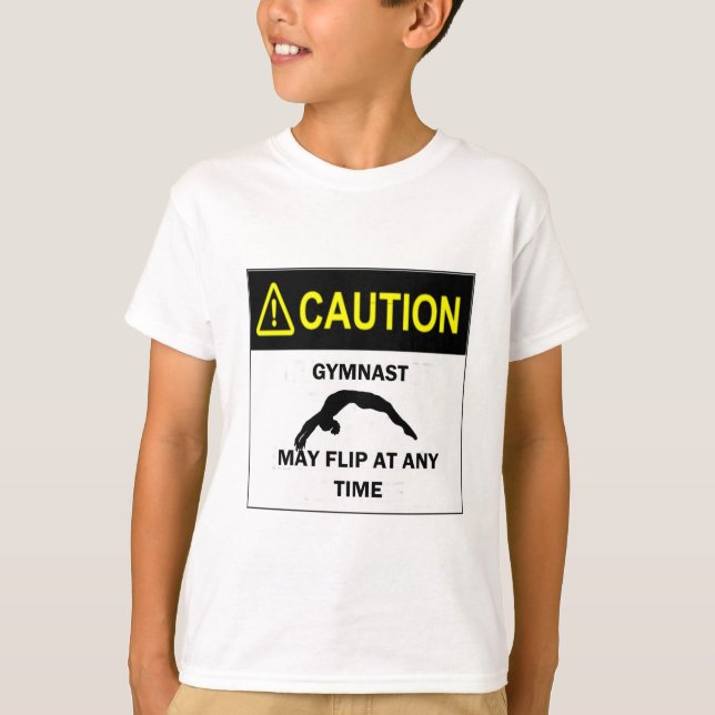 Caution Gymnast T-Shirt (Front)