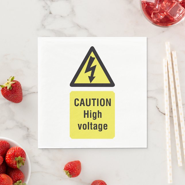 Caution High Voltage Napkin (Creator Uploaded)