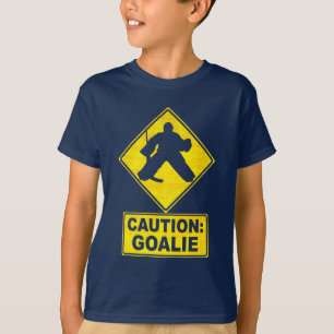 Caution: Hockey Goalie Kids' Tee Shirt