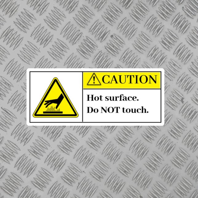 Caution Hot Surface Label (Creator Uploaded)