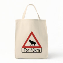 Caution Hyenas 2, Traffic Warning Sign, Namibia