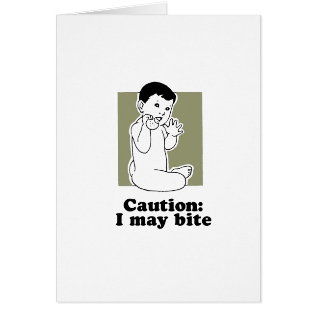 Caution I may bite baby t-shirt (Front)