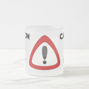 CAUTION I'M HOT Frosted Glass Mug