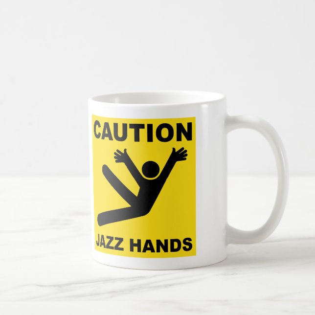 Caution Jazz Hands mug (Right)
