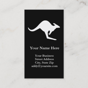 Caution Kangaroo Business Card