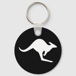 Caution Kangaroo Key Ring