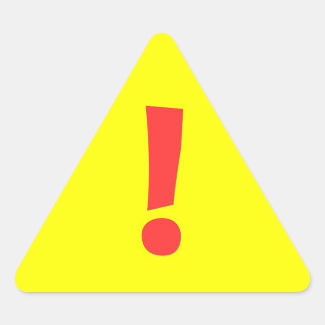 Caution Labels Triangle Stickers (Front)