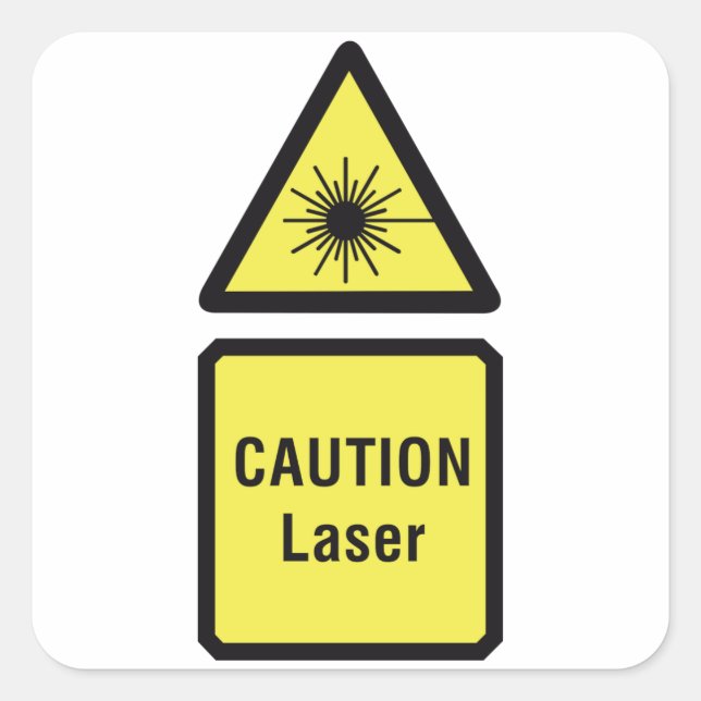 Caution Laser Stickers (Front)