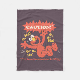 Caution Laughing Elmo Ahead Fleece Blanket