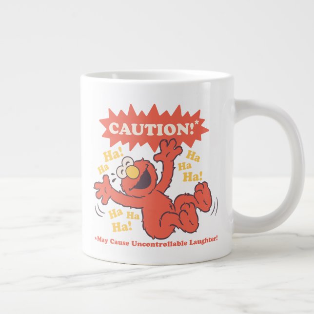 Caution Laughing Elmo Ahead Large Coffee Mug (Right)