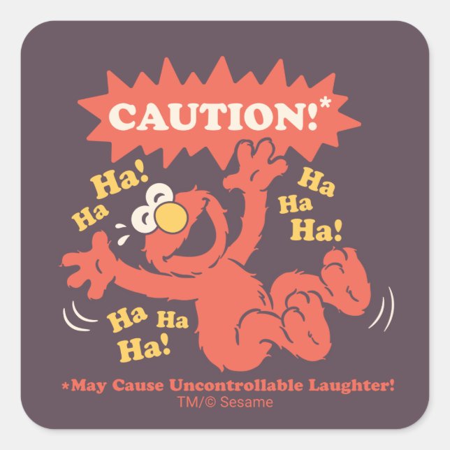 Caution Laughing Elmo Ahead Square Sticker (Front)
