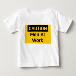 CAUTION Men at Work Baby T-Shirt