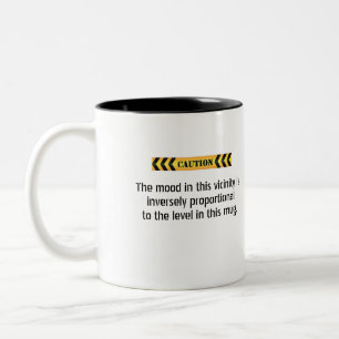 Caution Mood Level coffee mug