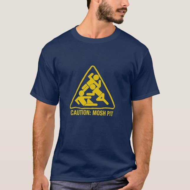 caution - mosh pit T-Shirt (Front)