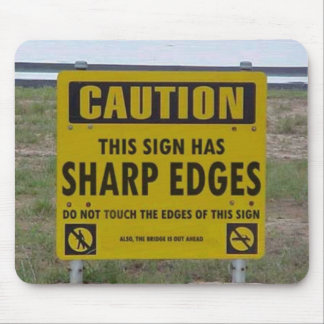 CAUTION MOUSE MAT