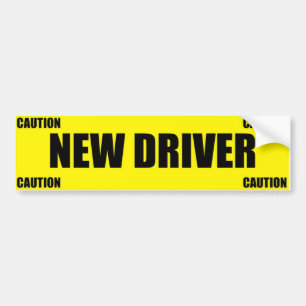 Caution New Driver Bumper Sticker