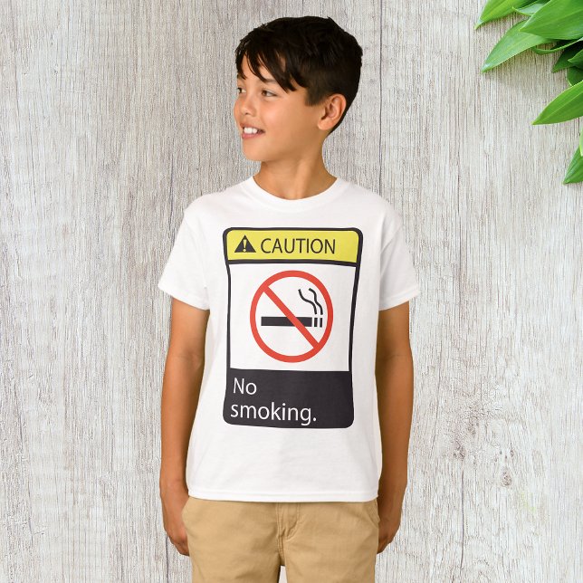 Caution No Smoking Sign T-Shirt (Creator Uploaded)
