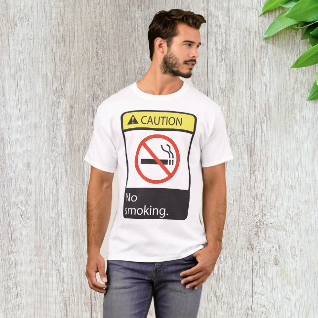 Caution No Smoking Sign T-Shirt (Creator Uploaded)