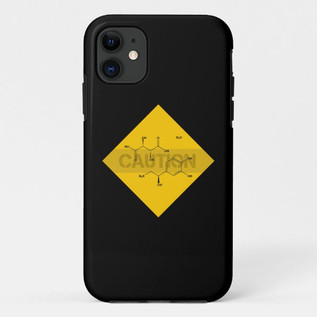 Caution: Norepinephrine Case-Mate iPhone Case (Back)