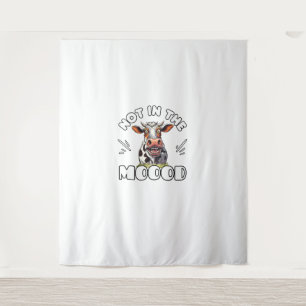 Caution Not In The Moood Cow Stress Crazy Moody  Tapestry